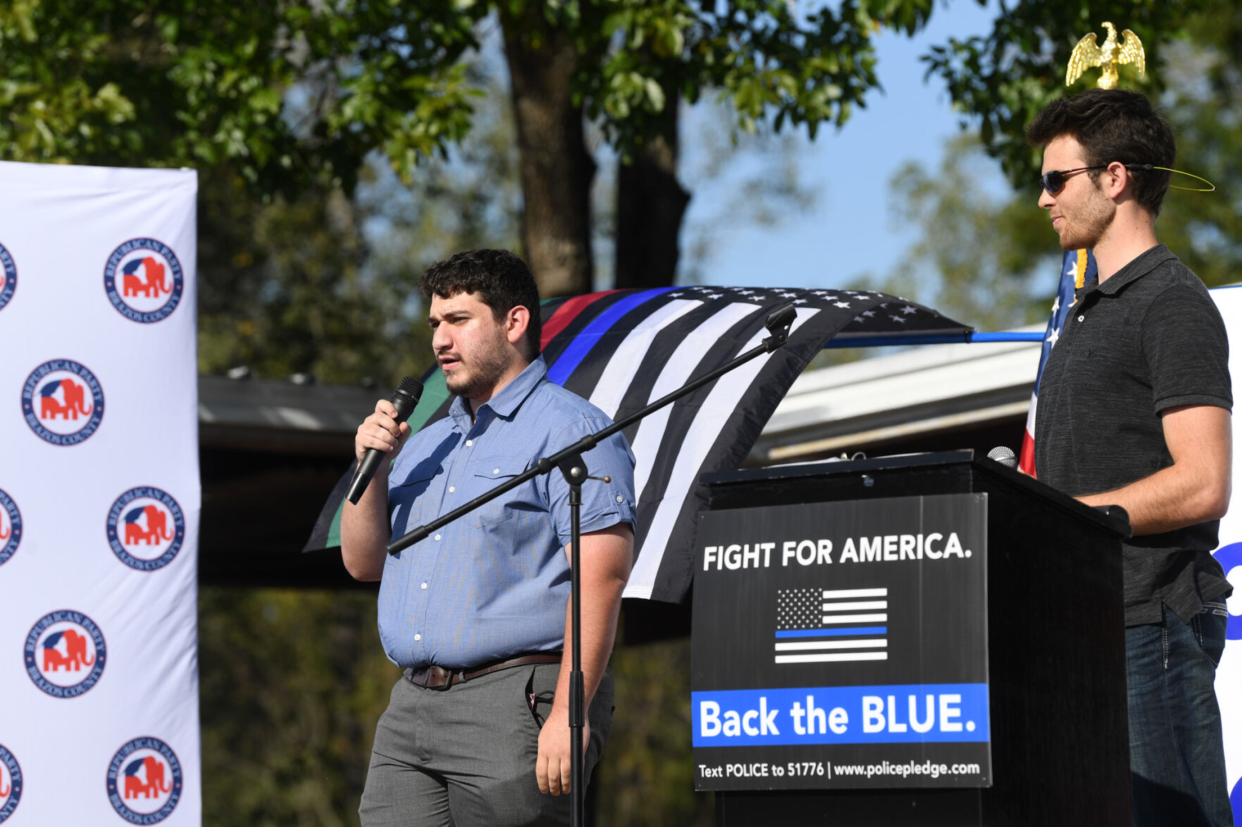 Back the Blue first responders rally